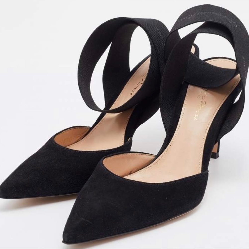Gianvito Rossi Suede Slingback Pumps